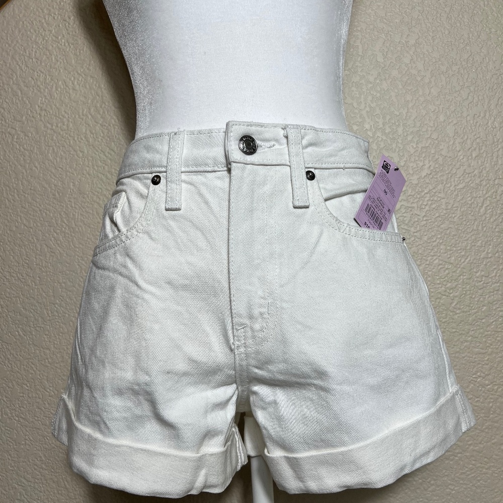 Wild fable Highest rise mom shorts, white, 00/24 waist, NWT